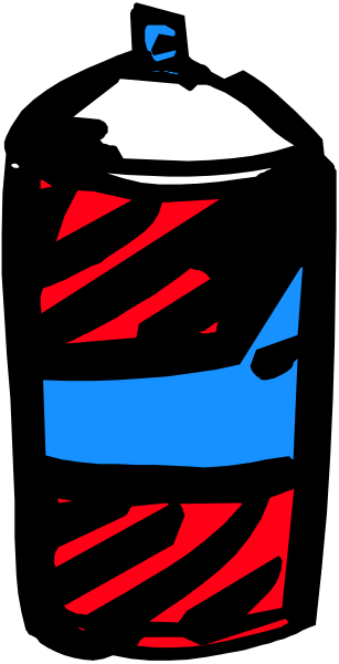 The image shows a can of soda with red stripes on it placed against a black background.