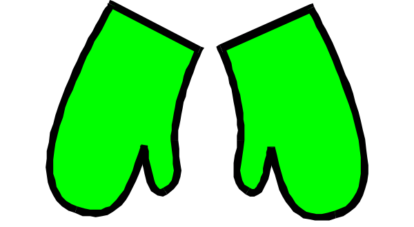 The image shows a green hand with two fingers extended upwards against a black background.