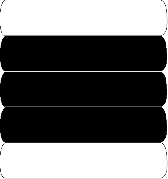 The image shows a series of four black rectangles with white borders arranged vertically against a dark background.