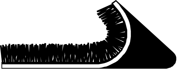 The image shows a black and white photo of an old television set with static on its screen.