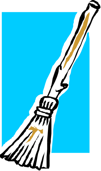 The image shows a pixelated representation of an open door with blue sky outside, where you can see what appears to be trees in silhouette against the light background.