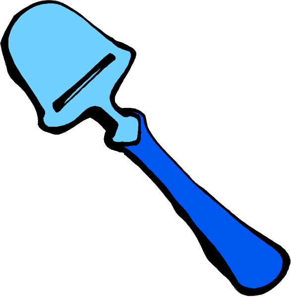 The image shows a blue bell with its handle pointing downwards next to an illustration of what appears to be a hammer in black-and-white mode on top right corner.
