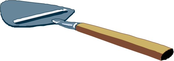 The image shows a blue hammer with two nails sticking out of it on top of what appears to be an electrical box.