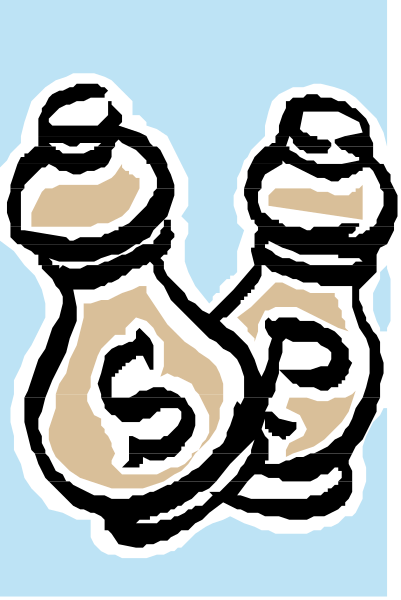 The image shows a black silhouette of an animal with two ears on top against a blue background.