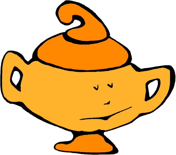 The image shows a cartoon of an orange trophy with two handles on either side holding it upright against a white background.