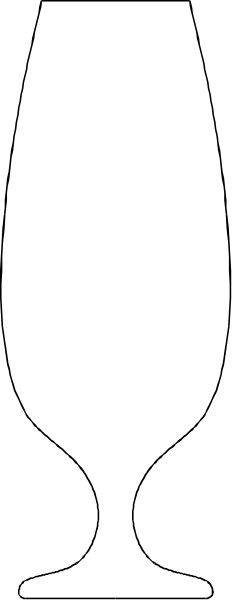 The image shows a tall vase with two handles on either side against a black background.