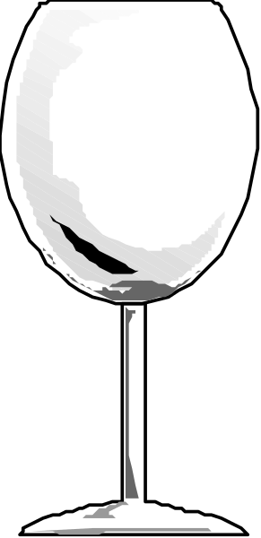 The image shows a wine glass with an abstract background that appears to be black and white; it's cropped from below at its base where there is no liquid inside.