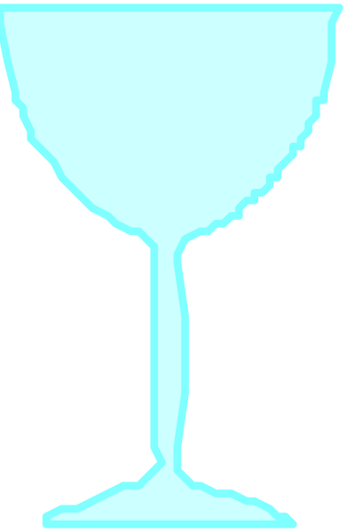 The image shows a pixelated glass of wine on top of an invisible surface with no background details visible due to its small size.