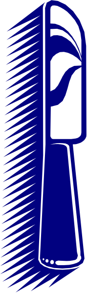 The image shows a blue silhouette of an umbrella on top of another object that appears to be a bottle with liquid inside it against a dark background.