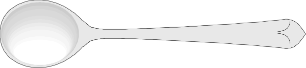 The image shows two spoons placed side by side against a gray background with no other discernible elements present.