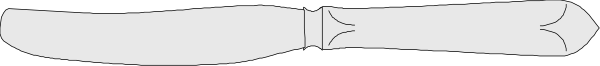 The image shows a white sword with black handle on top of a gray surface against a dark background.