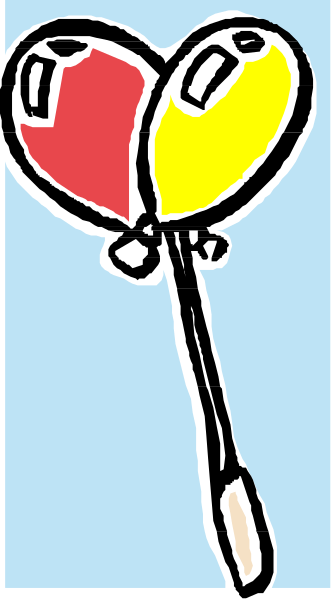 The image shows a cartoon of an ice cream cone with two scoops on top placed next to what appears to be a heart-shaped lollipop in front of it against a blue background that resembles paper, and there is text at the bottom right corner which seems like handwriting.