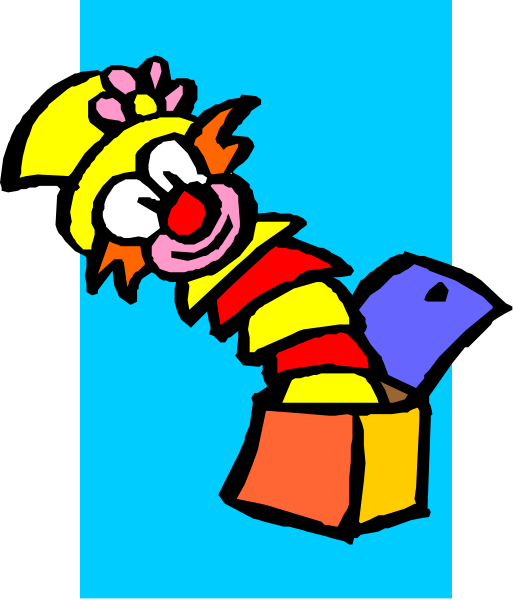 The image shows a colorful cartoon character resembling Elmer's Glue with an exaggerated smile on its face standing upright against a blue background.