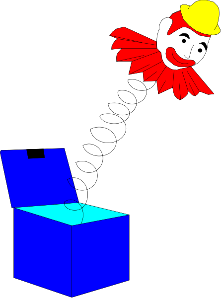 The image shows a cartoon of an eagle with wings spread wide standing next to two blue boxes on what appears to be a gray background.