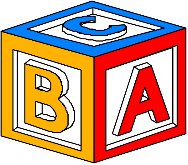The image shows a colorful Rubik's Cube with letters on it that spell out "BABY".