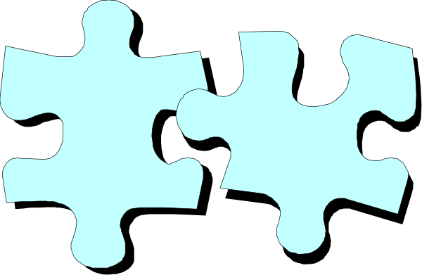 The image shows a jigsaw puzzle with two pieces missing from it against a dark background.