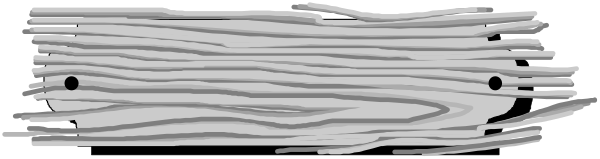 The image shows a black and white photo of an object with textured lines on it that resembles fabric or paper texture.