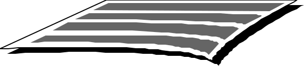 The image shows a black and white line drawing of an airplane with its landing gear down on what appears to be runway markings at nighttime.