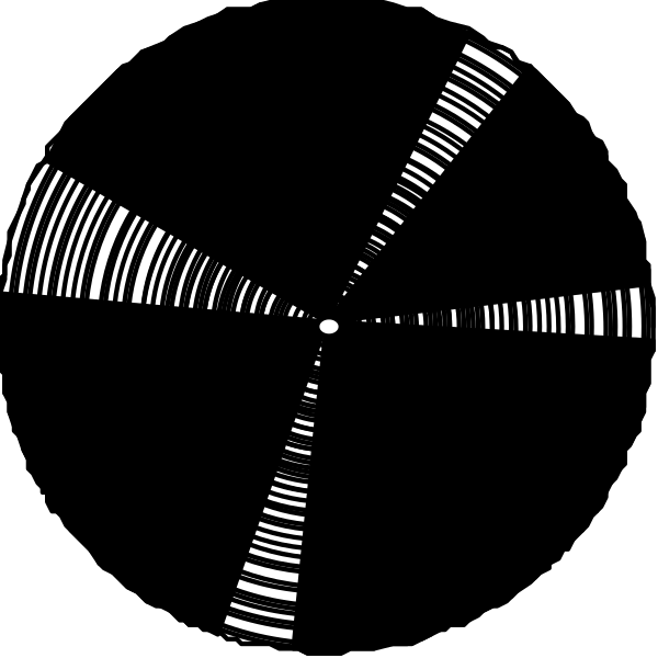 The image shows a simple black dot against an equally dark background with no other discernible features to provide context for its location within space or time.