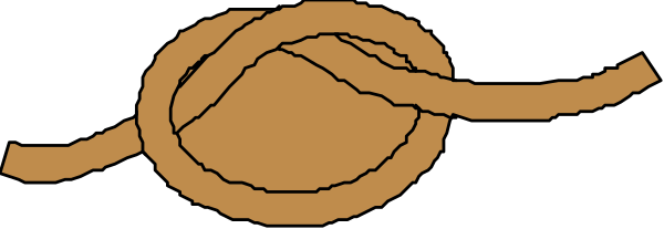 The image shows a rope with two loops tied together against an indistinct background.