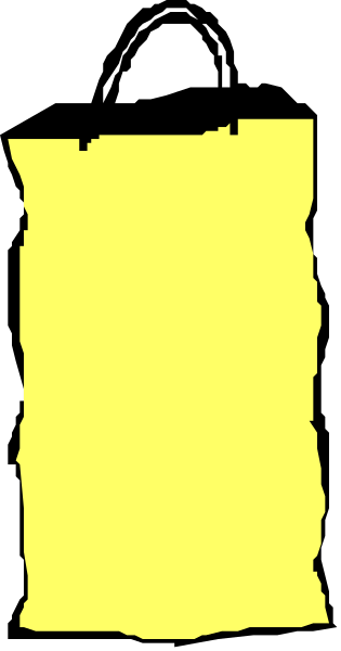 The image shows a yellow object with black text on it against a gray background.