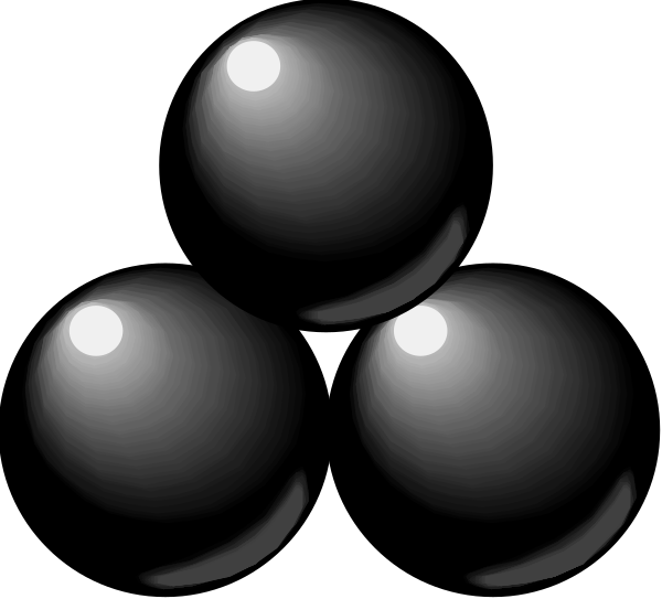 The image shows a graphic of three spheres with metallic surfaces arranged vertically against each other on what appears to be an abstract background that is dark in color.