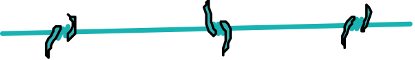 The image shows a blue line on gray background with text that reads "10" at both ends of it.