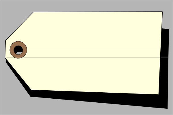 The image shows a simple line drawing of an open cardboard box with two flaps on top against a plain background.