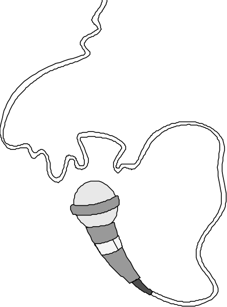 The image shows a black and white cartoon of an octopus with its tentacles extended outward from within what appears to be a shell-like structure on top of it.