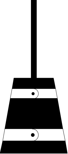 The image shows a black and white pixelated representation of an escalator with two steps visible on its left side.