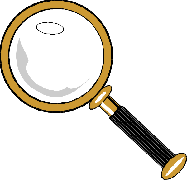 The image shows a magnifying glass with an eye peeking through it on top of another smaller magnifier that is also looking at something else in front of them both.
