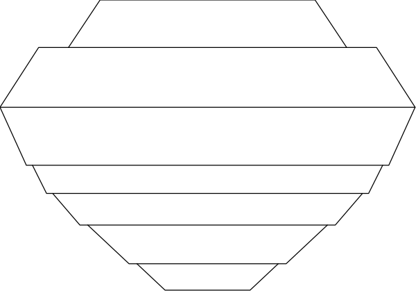 The image shows a black and white pattern with geometric shapes resembling an abstract design on what appears to be fabric or paper material.