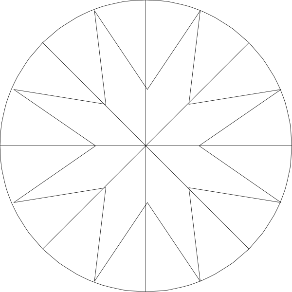 The image shows a black and white diagram of two overlapping circles with star shapes on them against an empty background.
