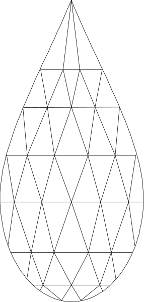 The image shows a black and white illustration of an ice cream cone with three scoops on top against a dark background.
