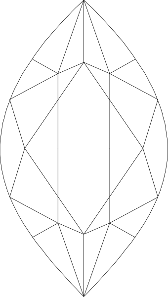 The image shows a stylized graphic of an object that resembles a diamond with multiple facets on it against two contrasting backgrounds: one black-and-white checkered pattern to its left, and another solid white area to its right.