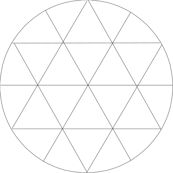 The image shows a black and white diagram of two overlapping circles with hexagonal shapes inside them on what appears to be an electronic circuit board background.