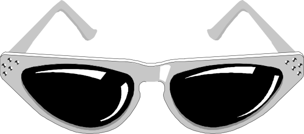 The black and white photo shows a pair of sunglasses with cat ears on top.