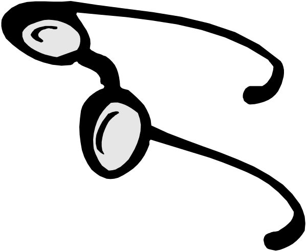 The black and white image shows a simple line drawing of two abstract shapes resembling human heads with eyes closed against an untextured background.