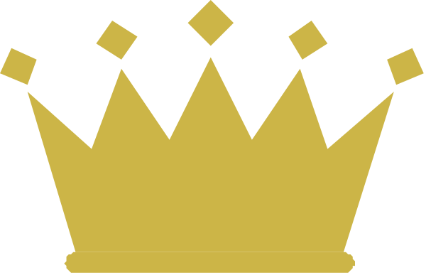 The image shows a crown with multiple jewels on it against a black background.