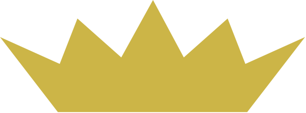 The image shows a crown with multiple points on top of it against a plain background.