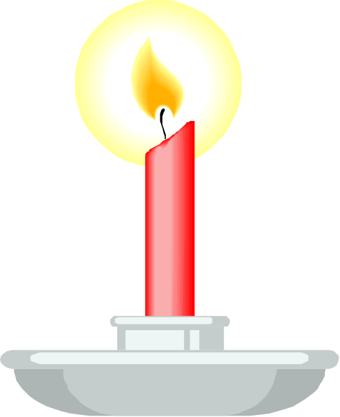 The image shows a lit candle inside an illuminated glass jar with a wick on top of it against a dark background.
