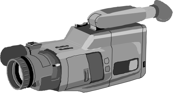 The image shows a camera with an attached lens on top of it against a black background.