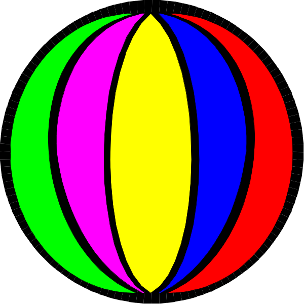 The image shows a colorful abstract design with two distinct halves: on the left side is black space; on the right side there's an irregularly shaped pattern in red, yellow, green, blue, and purple hues that resembles a stylized flower or sunburst.
