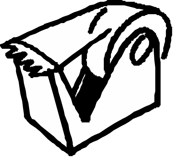 The black and white logo features a stylized depiction of an open book with pages fanned out to resemble wings on either side, giving it a sense of flight; above this image is another smaller box that appears closed but has its flaps spread apart as if ready for use or display.