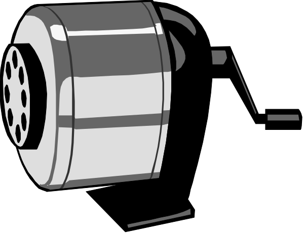 The black and white cartoon shows a roll of film with two spools on either end being wound up by what appears to be an unseen machine in front of it.