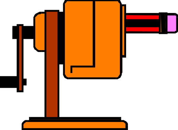 The image shows a black and white pixelated representation of an orange printer with paper coming out on top right corner against dark background.