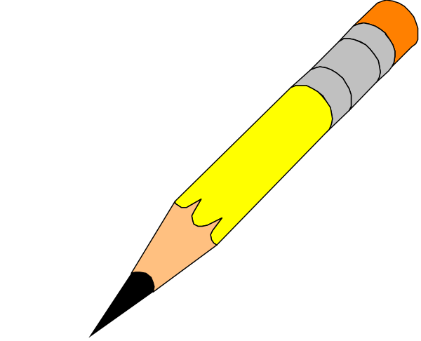 The image shows a pencil with an eraser on top of it against a black background.