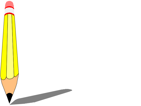 The image shows a black background with three yellow pencils standing upright on their ends at varying heights from left to right against an unseen surface.