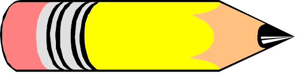 The image shows a pencil with an eraser on top of it that has been digitally altered to look like a crayon in various shades including pink, yellow, blue, green, orange, red and white stripes around its body.