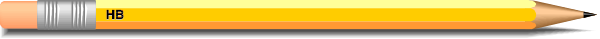 The image shows a pencil with an eraser on top of it lying horizontally against a gray background.